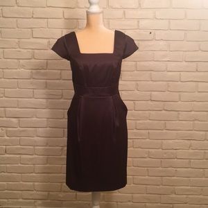 Brown Satin Look Dress